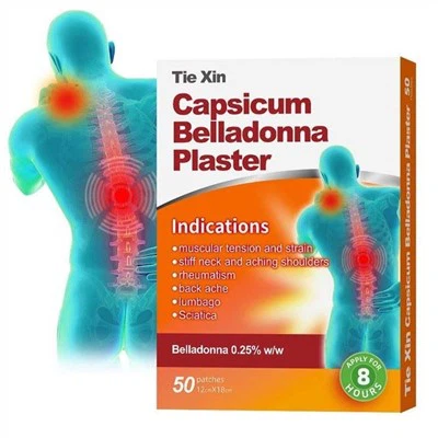 Porous capsicum verkir léttir belladonna gifsi